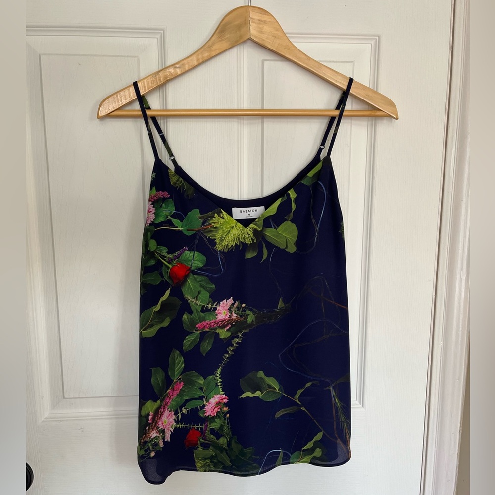 🌹 Babaton Everly Dark Blue Floral Camisole